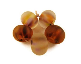 Raku frit Etched Lampwork Bead Set SRAF34