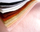 NATURALS Premium Wool Blend Felt Pack 10x  6" squares