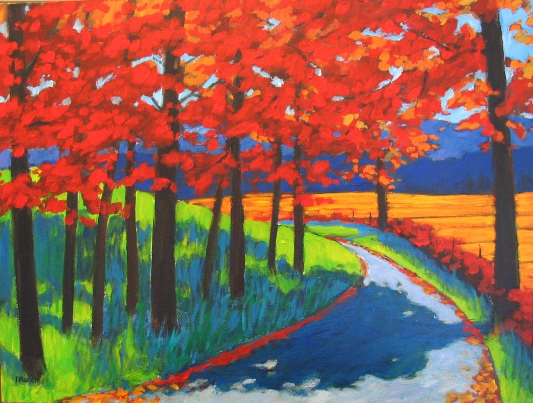 Autumn Brilliance Three by Five- Abstract, Huge Contemporary Acrylic on a Extra Large Canvas Commissioned Painting FREE SHIPPING