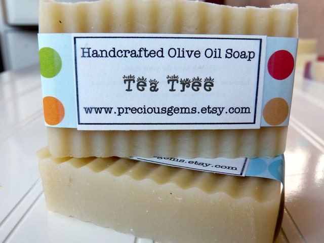 Cold Process Soap Tea Tree Acne Antibacterial Sports soap All Natural Handmade Vegan