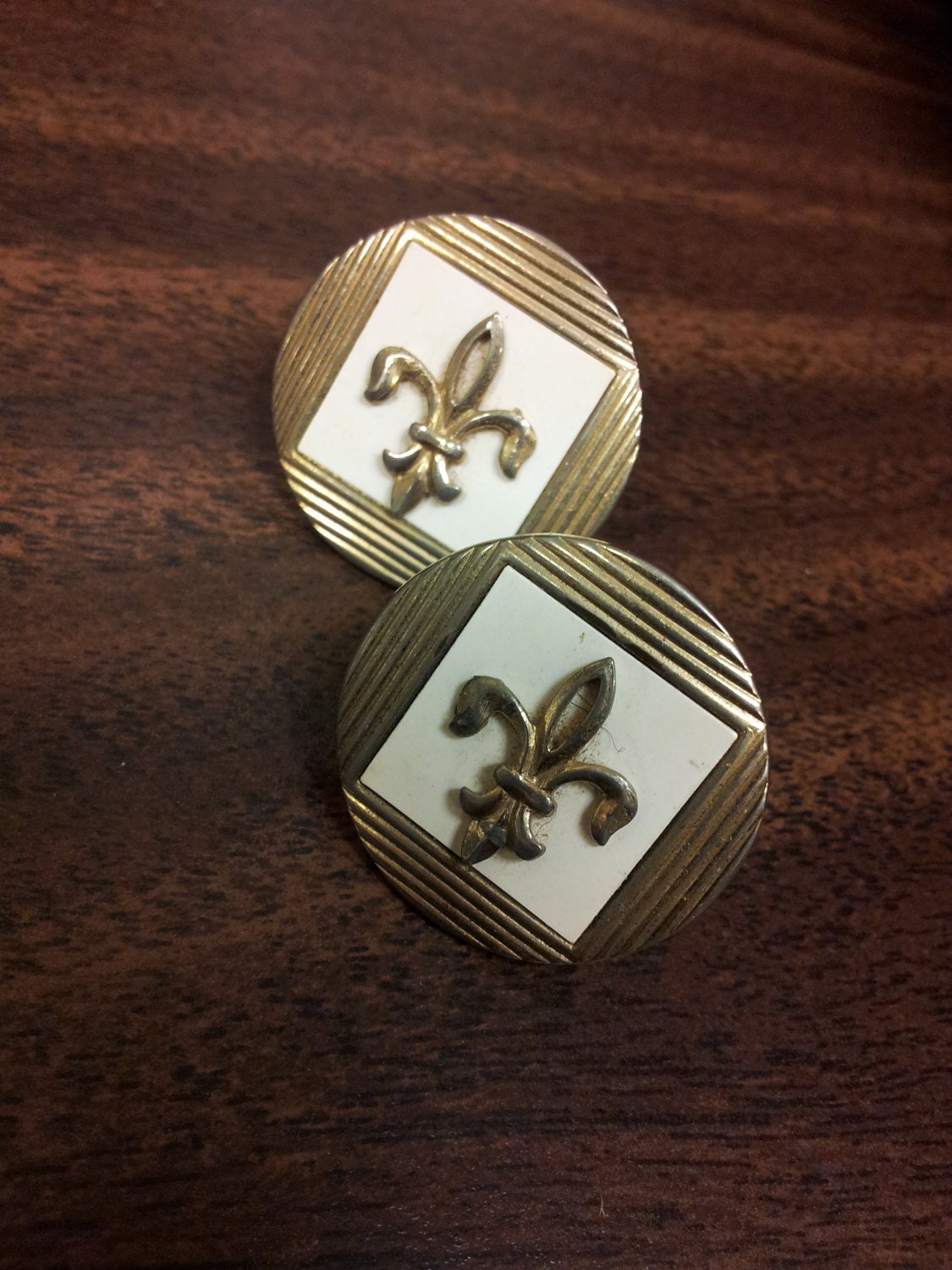 Vintage Fleur de Lis Swank Cuff Links