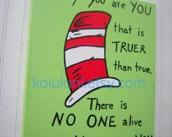 Dr. Seuss Cat In The Hat Kids Wall Art Painting - 16 x 20 canvas