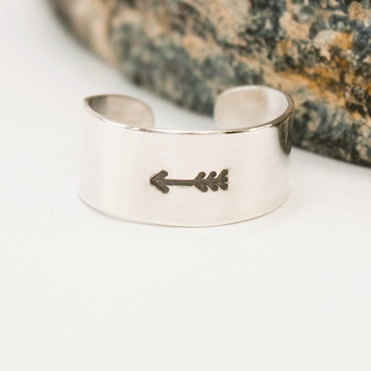 Toe Ring Arrow Silver Adjustable Wide Band Toering by dashery Toe Ring Arrow Silver Adjustable Wide Band Toering by dashery