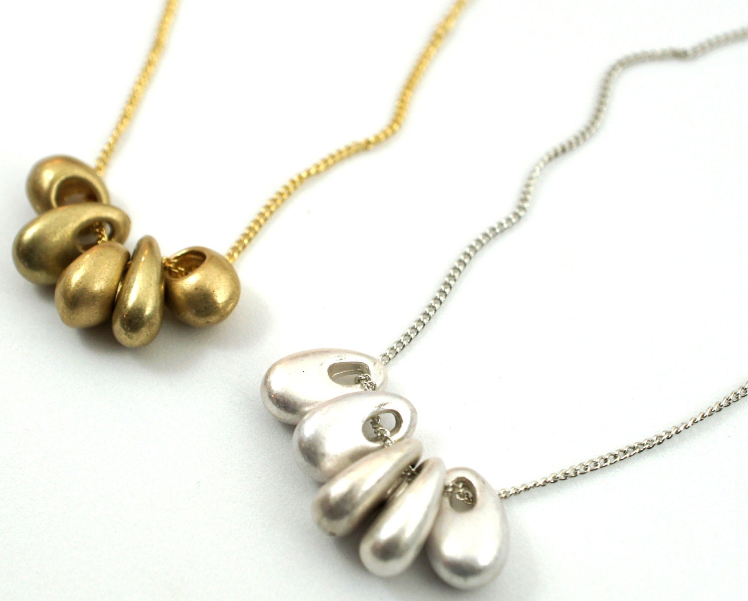 Birdhouse Jewelry- Gold/Silver 5 Oval Necklace