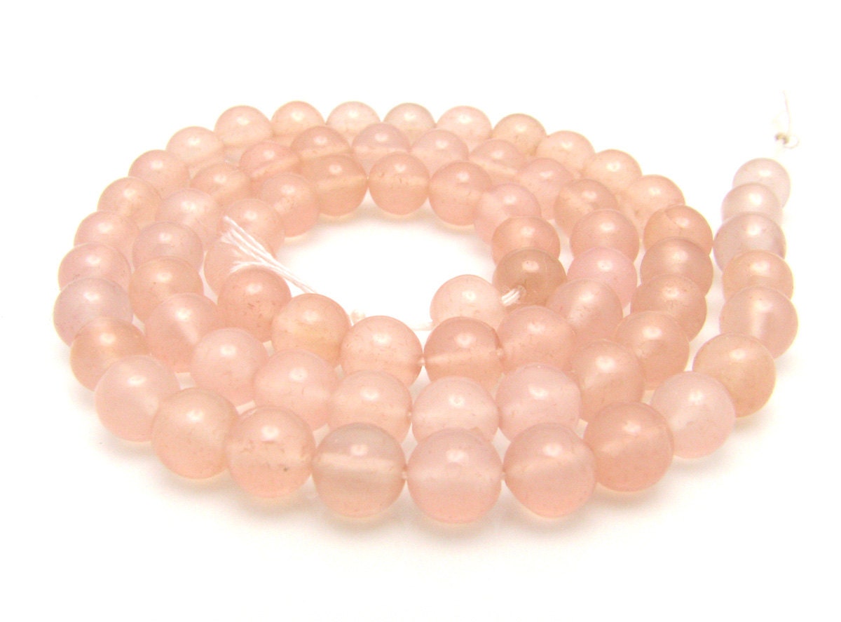 Full 14" strand smooth round Rose Quartz beads, 5.5mm