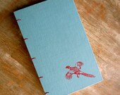 1957 - Large Coptic Journal - Blank Book with Vintage Cover - Wings of the Forest - 140 unlined pages