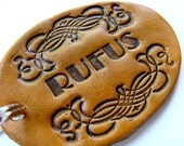 Leather Keychain Personalized Name Hand Tooled