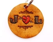 Personalized Leather Keychain Tattoo Letters In Love