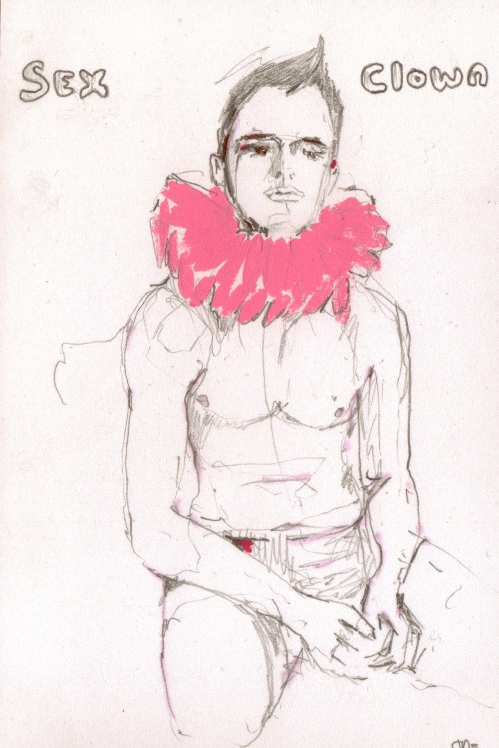 Sex Clown Original Figure Drawing