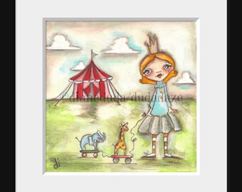 Print of my original You are You-nique painting - Circus Queen