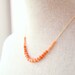 Coral Necklace, 14K GF Chain - Semi Precious Graduated Corals