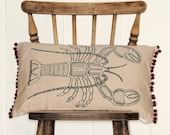 Native Species Cushion - Lobster in Grey