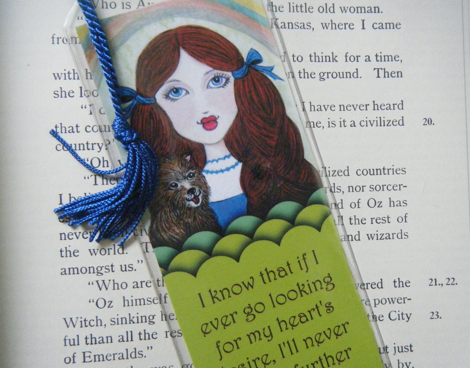Dorothy and Toto Art Print Bookmark, Wizard of Oz, Storybook Art, Reproduction  Art, Children's Art, Children's Bookmark
