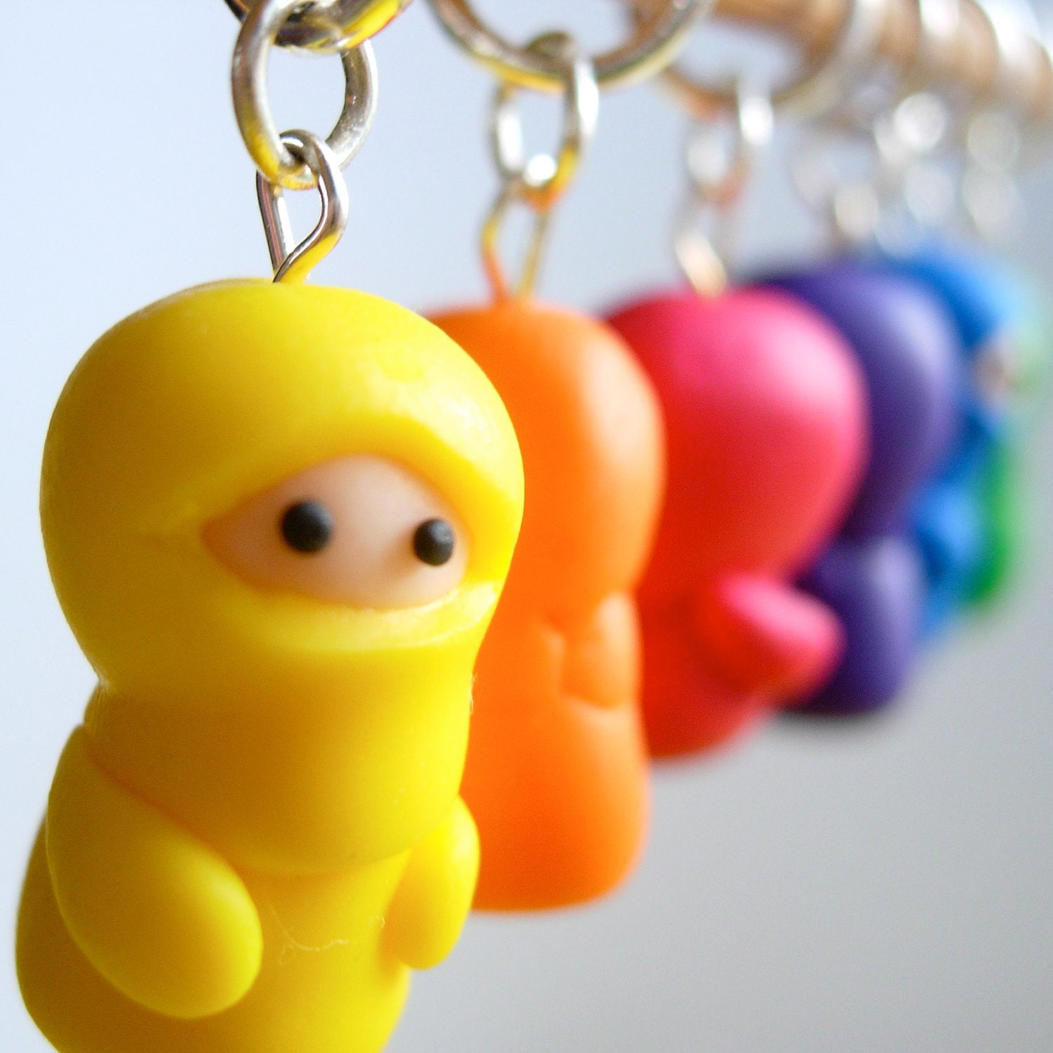Rainbow Ninja Knitting Stitch Markers