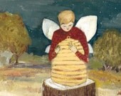 gregory hoped they would tell him what to do - print of original oil painting