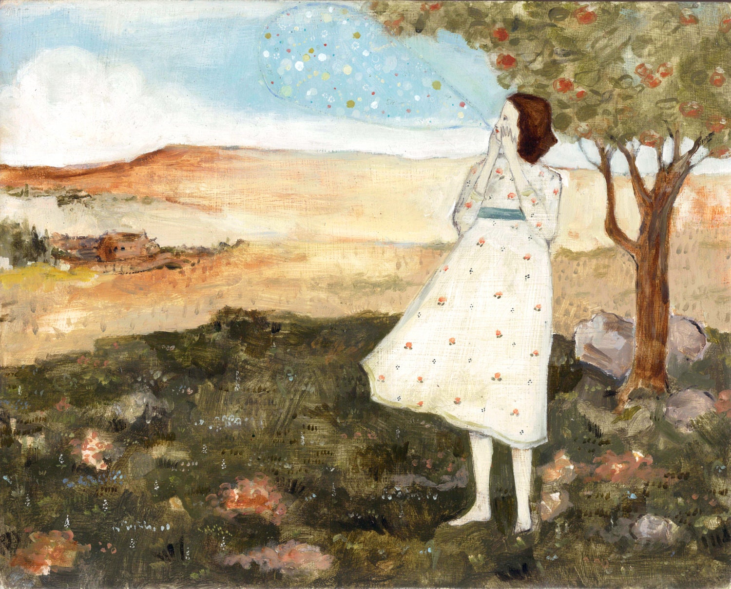 her secrets were beautiful - limited edition print of original oil painting
