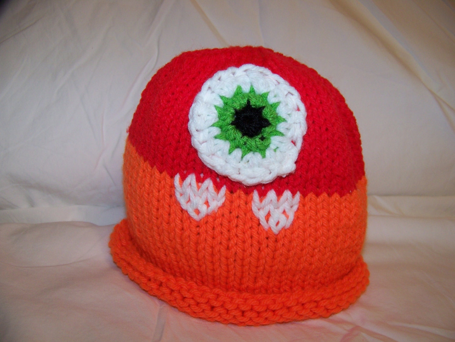 Little Monsters Hand Knit Orange and Red (2nd series)