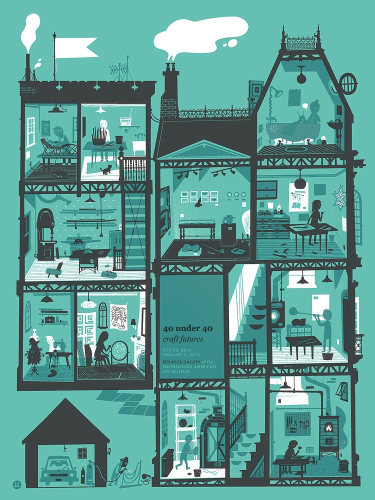 40 UNDER 40: CRAFT FUTURES silkscreen poster - lfop 40 UNDER 40: CRAFT FUTURES silkscreen poster - lfop