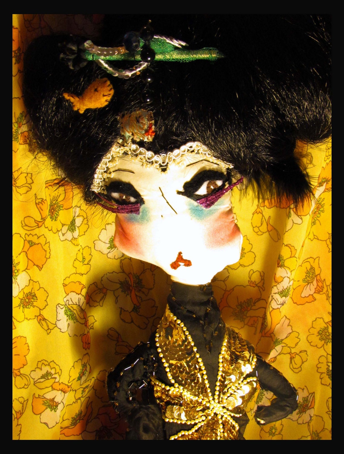 Juicy Fruit Geisha Doll by Kook Teflon French Quarter Tea House Series