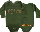 Love Stinks Long sleeves Organic Baby Onesie Funny