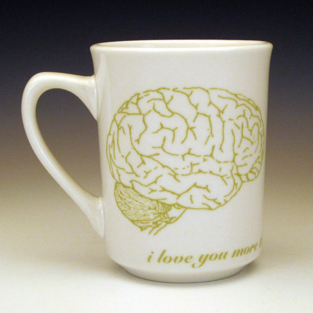 more than zombies love brains CLASSIC mug in OLIVE GREEN