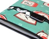 Cute Womens MacBook Air 11 or 13 inch Case Laptop Cover Zipper Outer Pocket Handmade Padded Sleeve - Alarm Clocks