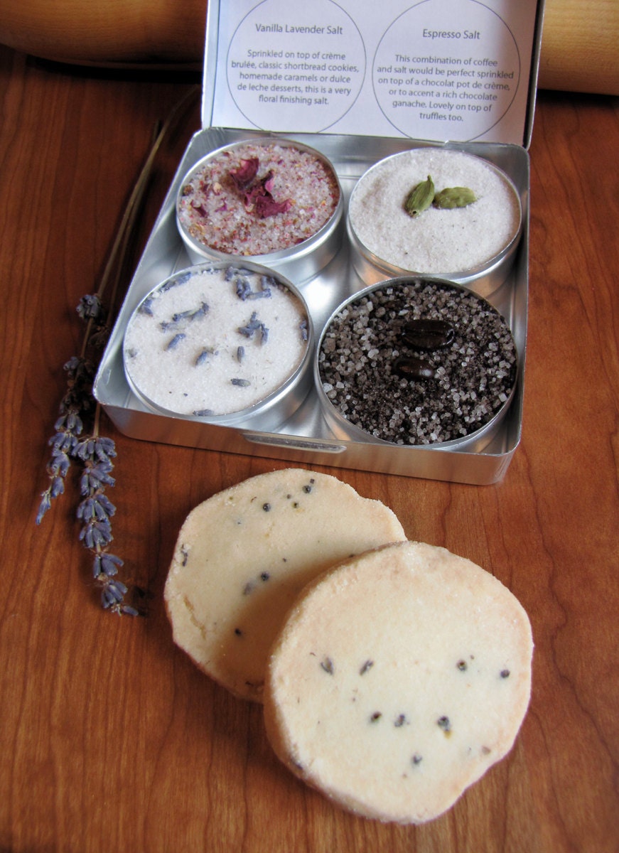 artisanal baking and dessert salts kit - sweet and savory flavors for your home baked treats.