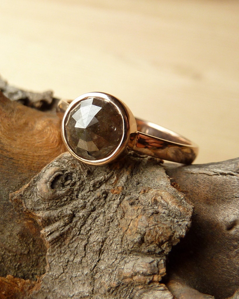 Large Chocolate Rose Cut Diamond Ring - Deposit