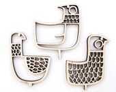 Eep - lasercut birch ply tree decorations
