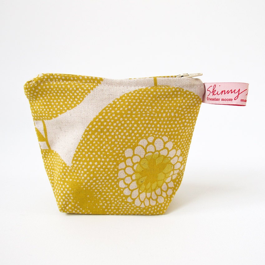 Cute Pouch - Flower Fields in Goldenrod