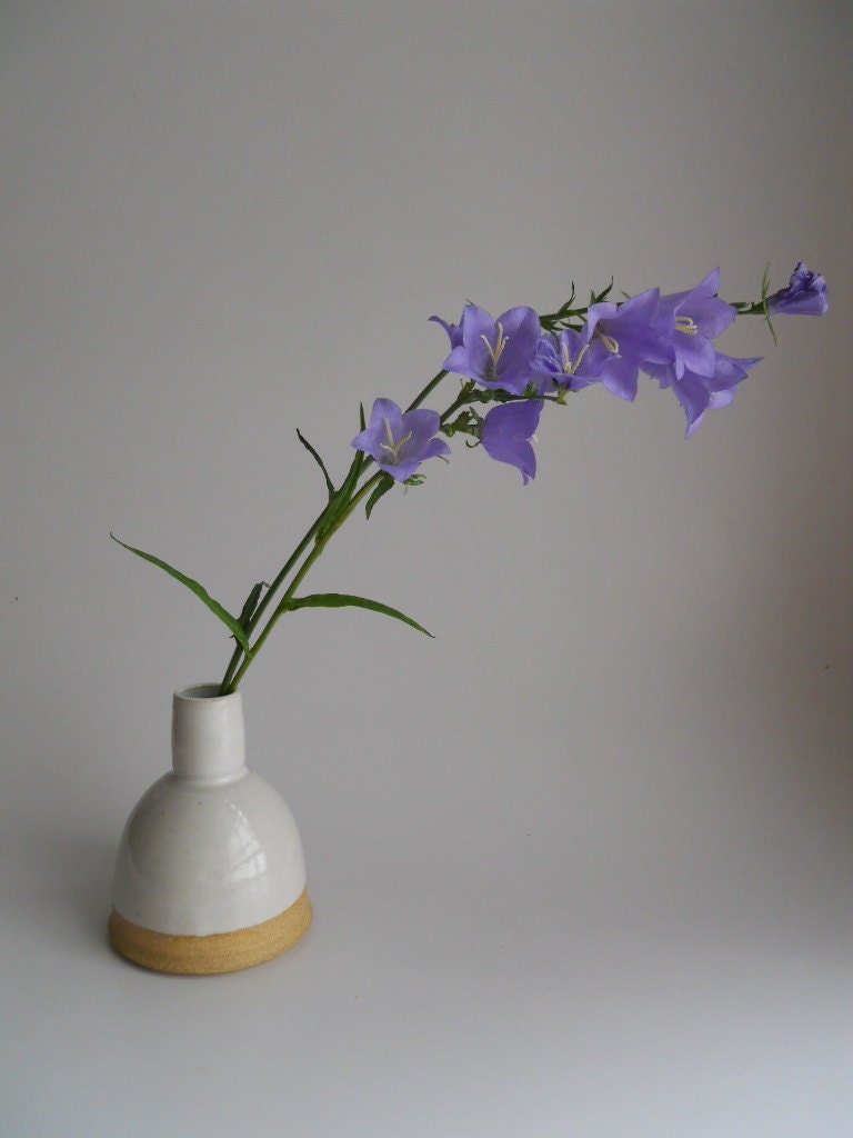 Small Simple White Bud Vase