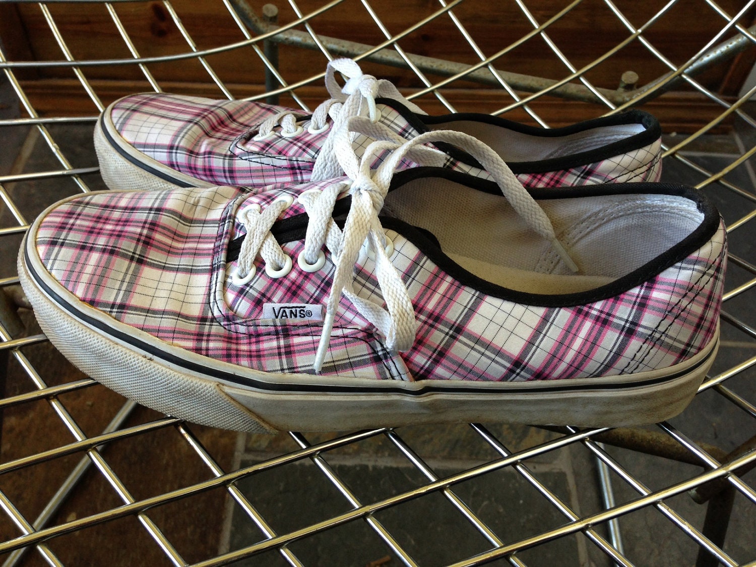 Pink Plaid Vans