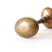 antique Door Knob / Aged Brass Oval Doorknob Handle / old Patina