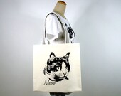 Kitty Cat Meow Canvas Tote Bag