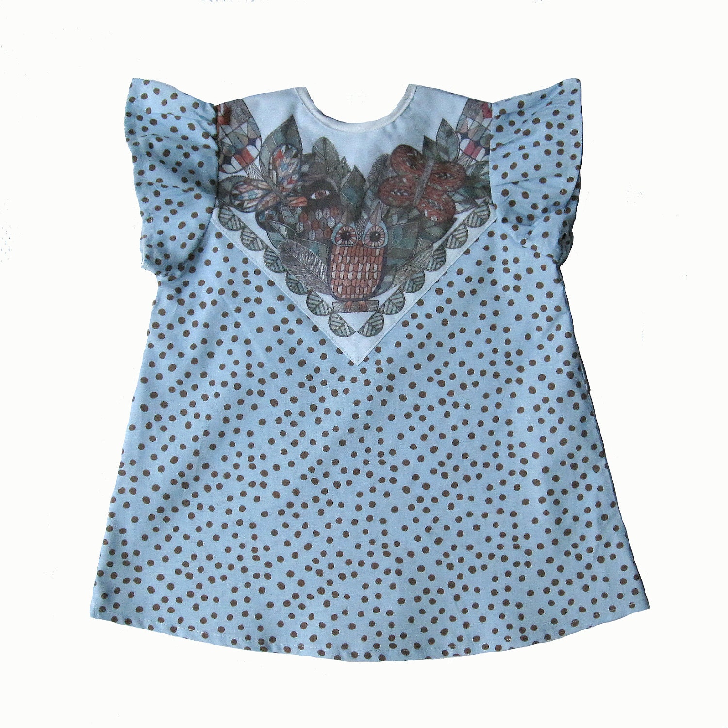owl print polka dot baby toddler top Ready to Ship with FREE SHIPPING