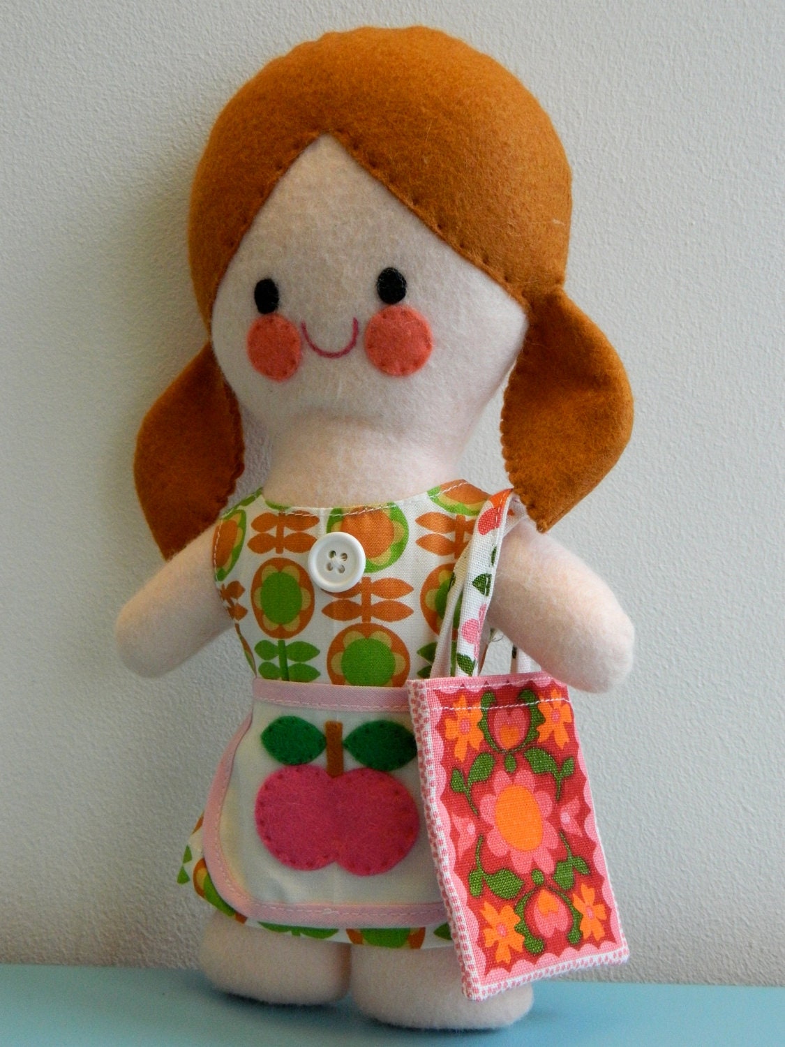 SALE Peggy Retro Doll - made with original vintage fabrics