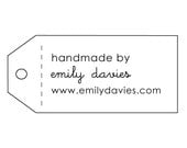 hand made tag rubber stamp - self-inking