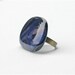 Oversized Cocktail Ring in Purples and Blue Fused Glass