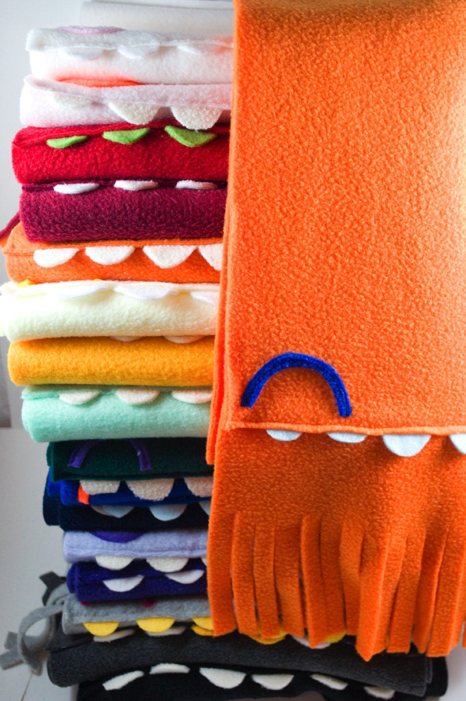 72" Fleece Monster Scarf