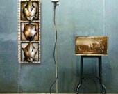 Steampunk Power Rangers  Helmet  Art Print Trio canvas Art print wall art
