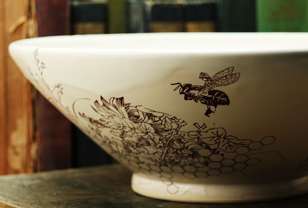 Bee Kids - Large Salad Bowl - Home Dining Entertainment - Serving Dishes