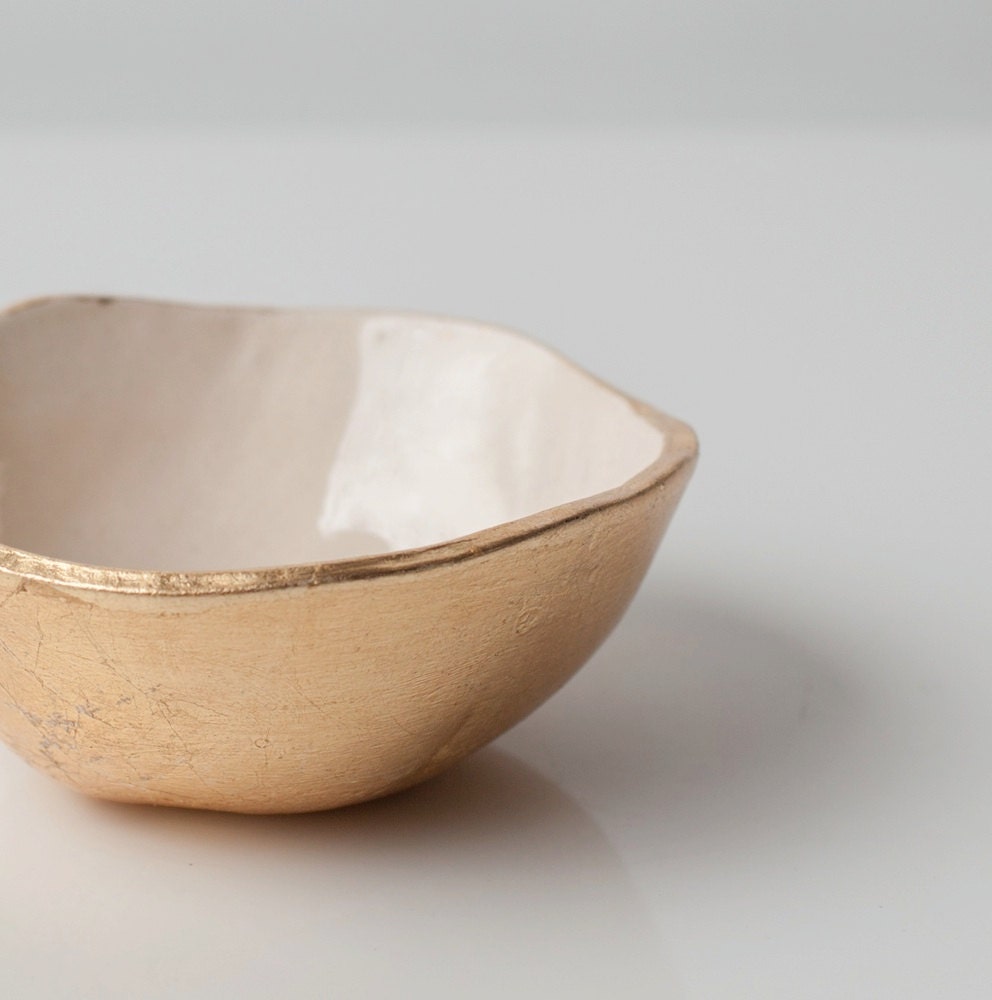 Tiny Gold Bottom Dish