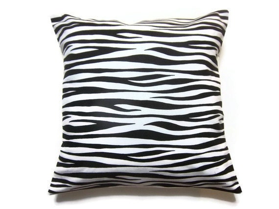 Two Black White Stripe Design Pillow Covers, Decorative Cotton, 18 inch, Toss Throw Accent Covers
