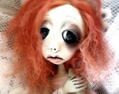 Valentine Pink Gothic Ooak Art Doll Decorative Print Josephine Weltey