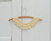 Lace Collar Vintage Crochet Ecru