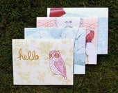 Assorted Blank Greeting Cards (set of 4) with envelopes