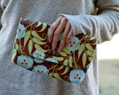Mini Clutch - MInt Blue and Lime Green