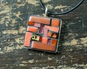 Coral Mosaic Pendant