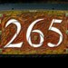 Mosaic House Number on Slate  3 digit