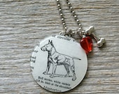Bull Terrier Dog- Altered Vintage Glass Watch Crystal Pendant Necklace - Recycled Upcycled - Ready To Ship
